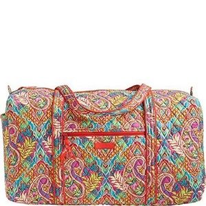 Vera Bradley "Paisley In Paradise” Large Duffle Bag
